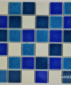 Gạch Mosaic Gốm Men rạn 48083 hồ bơi