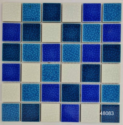 Gạch Mosaic Gốm Men rạn 48083 hồ bơi