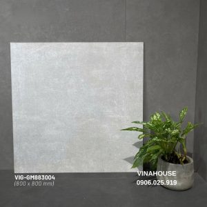 Gạch Viglacera 80x80 vân bê tông mờ VIG-GM883004