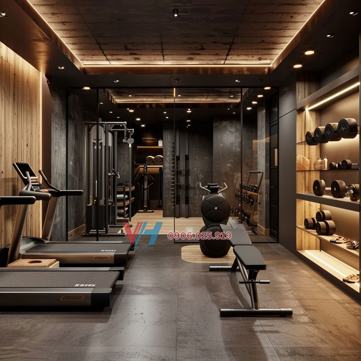 gạch lát nền men mờ khổ lớn cho phòng gym tại nhà