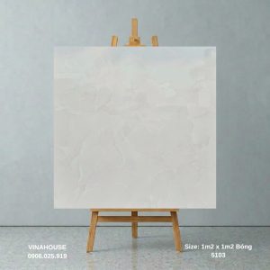 Gạch khổ lớn 1m2x1m2 trắng xám vân đá 5103
