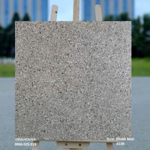 gạch lát nền tầng hầm chống thấm chống ẩm 60x60 giả vân đá mài 6139