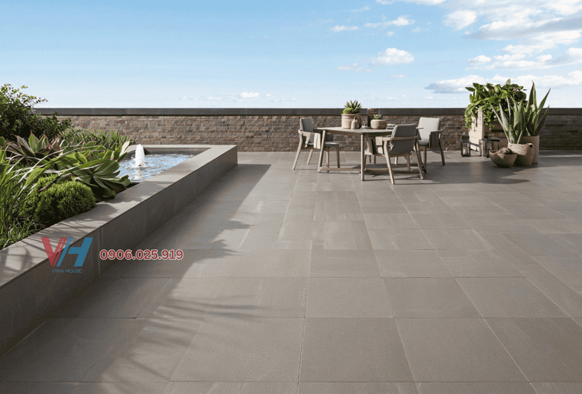 chọn gạch lát nền sân thượng theo kích thước và độ dốc phù hợp