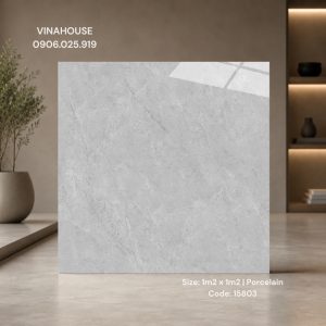 gạch lát nền 1m2x1m2 vân đá xám 15803