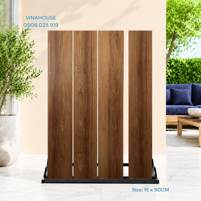 Gạch lát nền giả gỗ 15x90 mờ mịn 159009