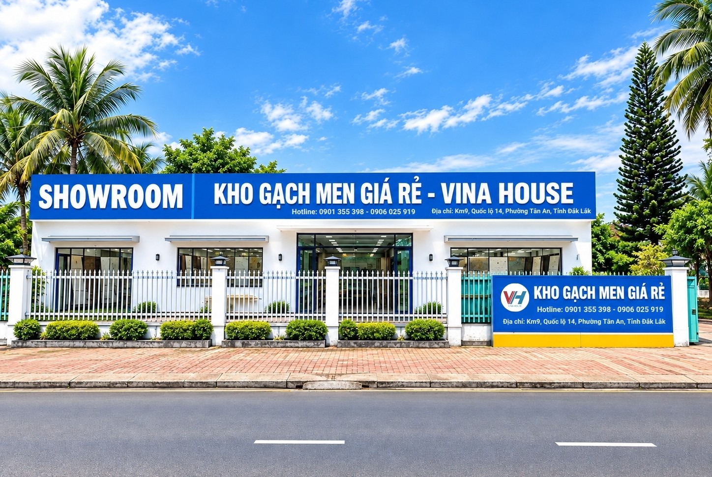 Showroom Kho gạch men giá rẻ - VINA HOUSE chuyên cung cấp gạch men cho công trình tại Gia Lai